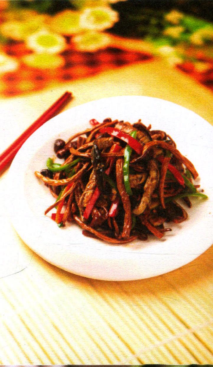 茶樹(shù)菇炒鱔絲